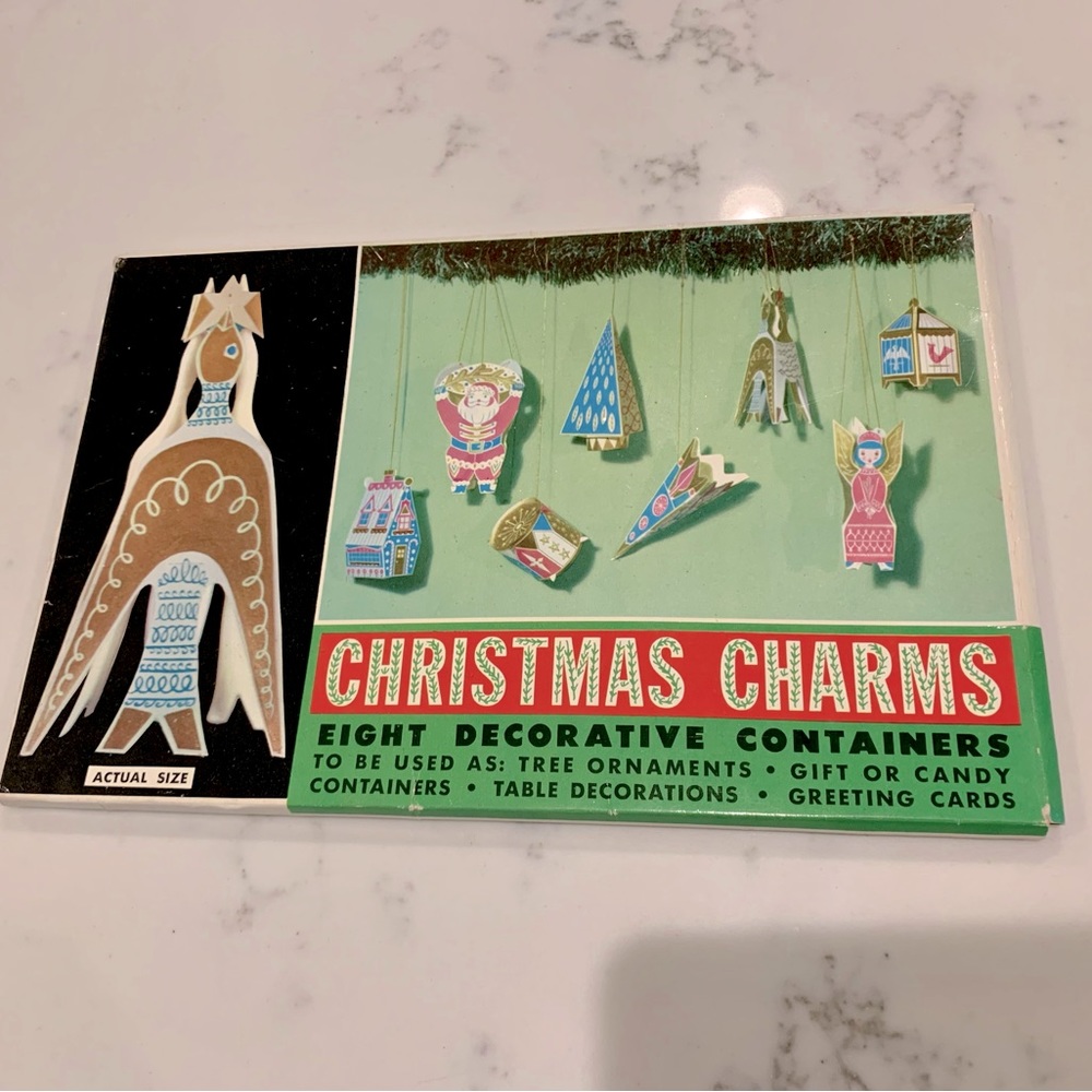1957 Vintage Christmas ornaments/gift holders